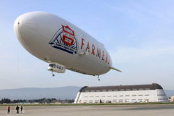 Airship Ventures Farmers Airship takeoff and hangars