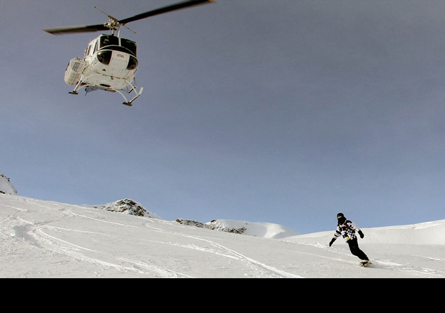 Heli-skiing