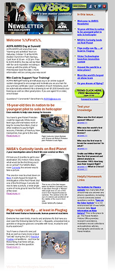 AV8RS: The future of aviation - youth program quarterly newsletter