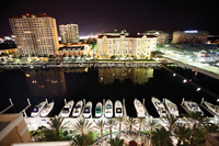 Marina at night