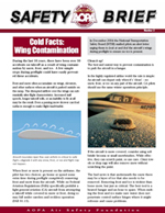 Cold Facts: Wing Contamination