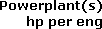 Powerplant(s)/hp per eng