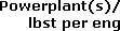 Powerplant(s)/lbst per eng