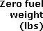 Zero fuel weight (lbs)