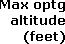 Max optg altitude (ft)