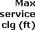Max service ceiling (ft)
