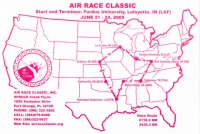 2005 Air Race Classic route