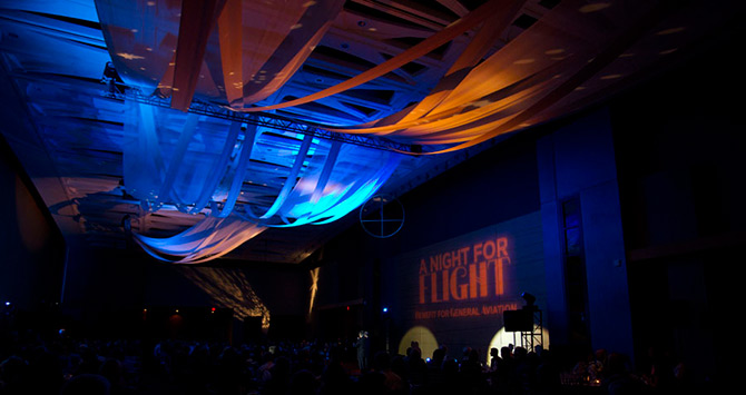 The venue for A Night for Flight Auction reception was stunning.