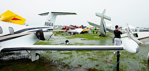 Show aircraft were tossed around like tinkertoys.
