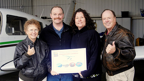 Rodney Mullinax of Texico, Ill., his wife Jana, won the 35th Anniversary King Schools Sweepstakes.