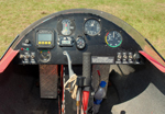 The cockpit of Trost&rsquo;s aircraft.