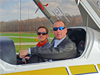GT Aviation CFII Clay Clark, right seat, and student pilot Scott Keller get ready for a session.