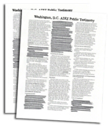 Washington, D.C., ADIZ public testimony