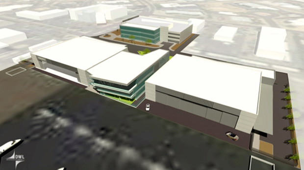 Terminal development renderings and Operations Building renderings