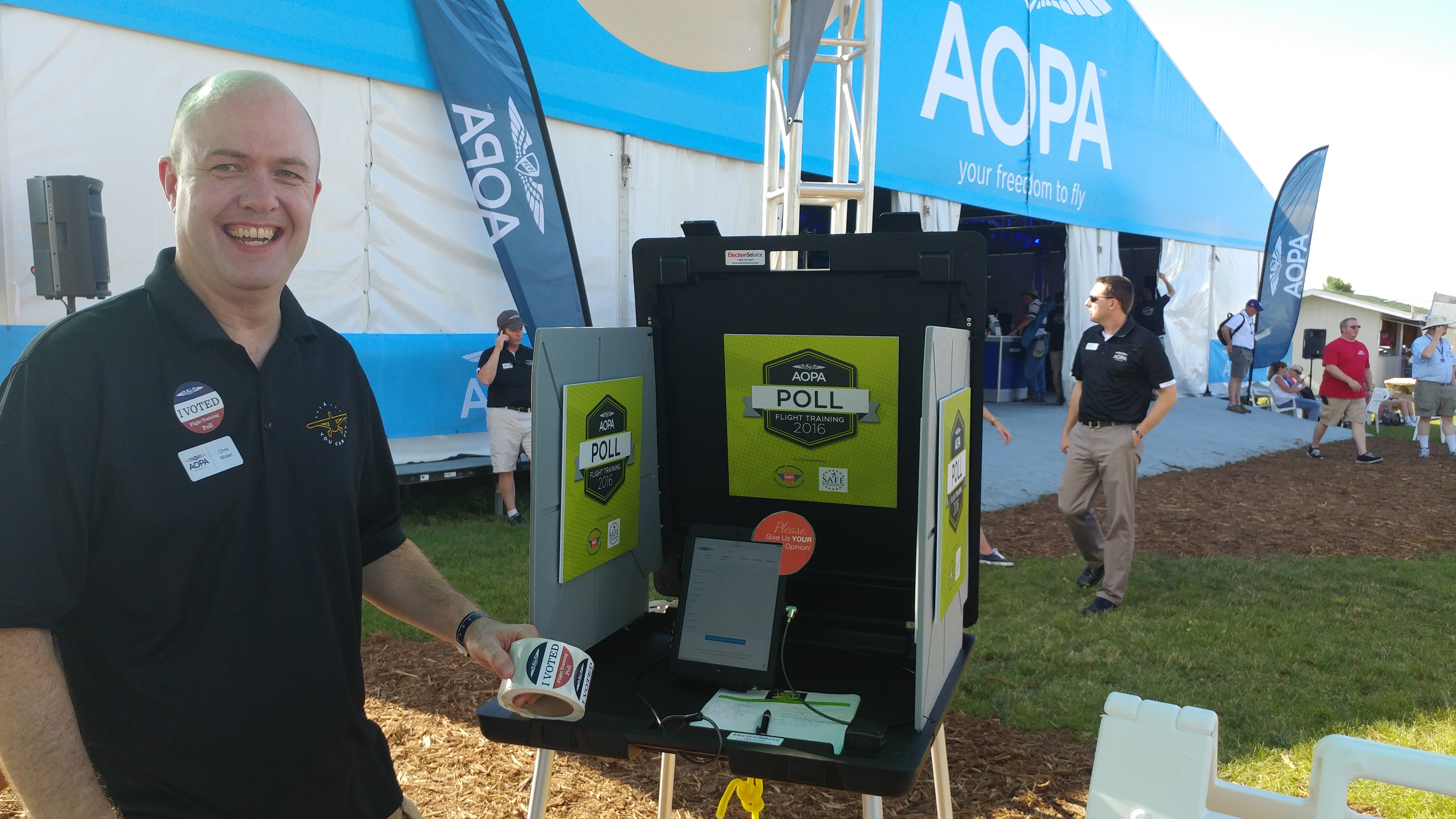 Stop by and see AOPA's Chris Moser and vote for your flight school or instructor in the AOPA Flight Training Excellence Poll.