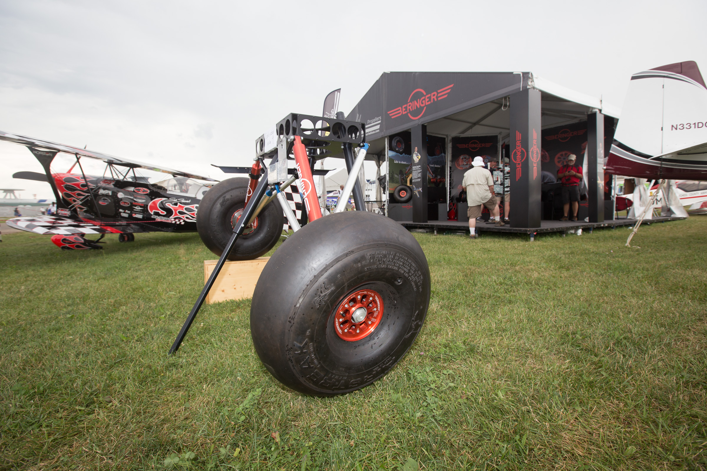 Beringer's Alaska landing gear on display at EAA AirVenture 2016. Photo by Jim Moore.