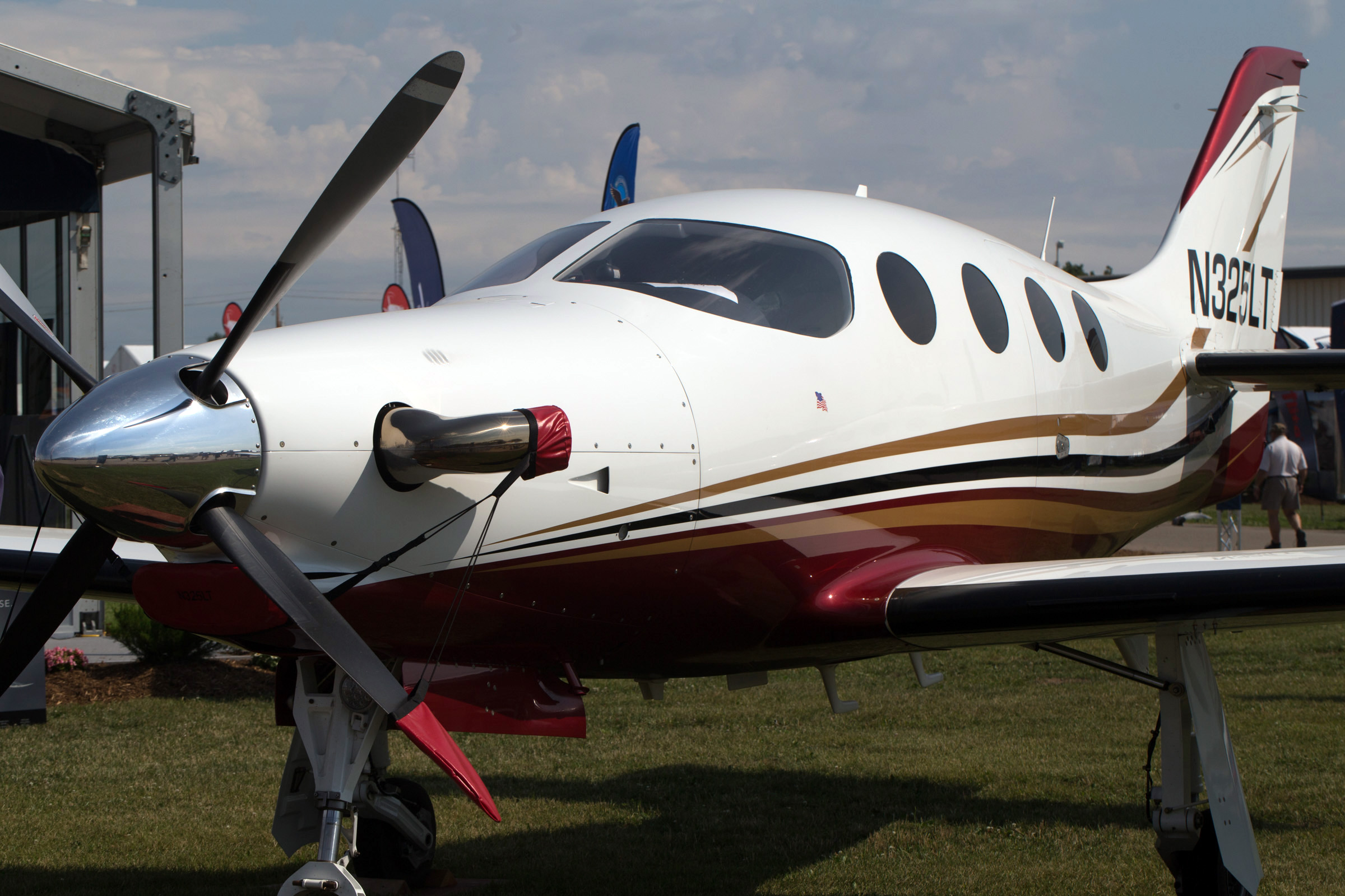 An Epic LT on display at EAA AirVenture. Six of these single-engine turboprops circumnavigated in three weeks leading up to the show. Photo by Jim Moore.