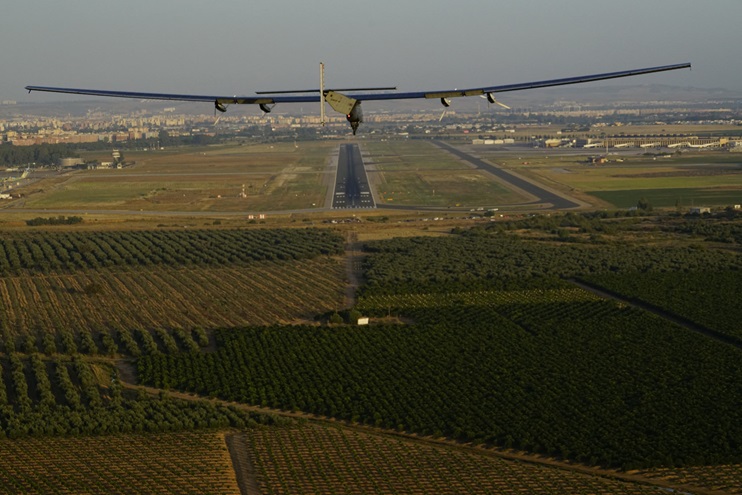 Solar Impulse 2 arrives at Seville International Airport June 23. Photo courtesy of Solar Impulse.