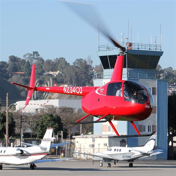 The Robinson R44 Cadet is a two-seat version of the R44 Raven certified May 6 by the FAA. Photo courtesy of Robinson Helicopter Co. 