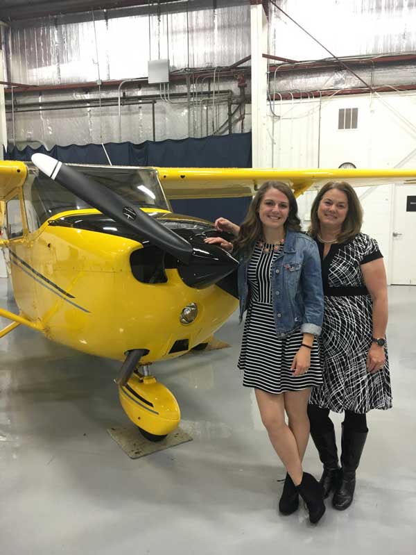 Paula Wivell is AOPA’s Dispatch Coordinator and a private pilot.  Here she is with her daughter, Amanda.