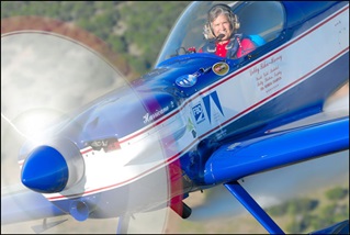 Debby Rihn-Harvey flies her Cap 232 aerobatic performance airplane. Photo courtesy of Debby Rihn-Harvey.