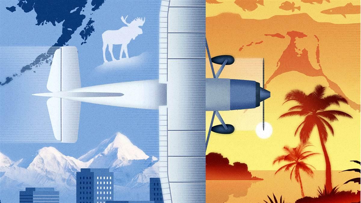 South from Alaska - Cessna illustration