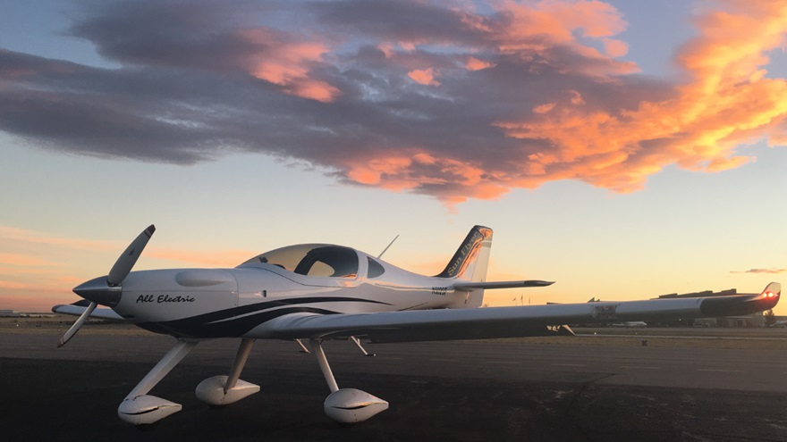 The Sun Flyer solar-electric trainer has begun power-on tests. Photo courtesy of Aero Electric Aircraft Corp.