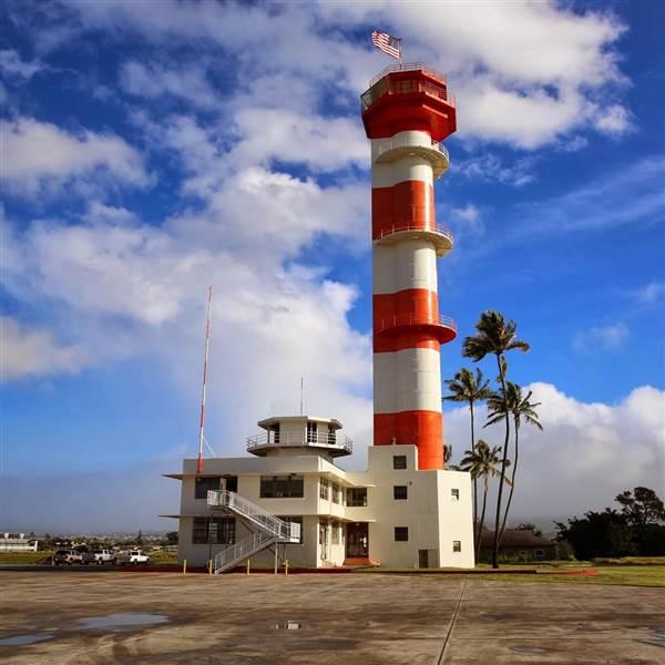 The 150-foot tower originally used to collect weather data was being converted into a control tower as the Japanese attacked. A Dec. 4 event will dedicate the restored structure. Photo courtesy of the Pacific Aviation Museum Pearl Harbor.