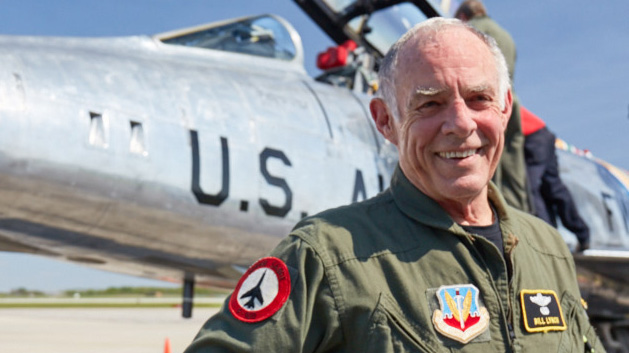 Photography of the reunion of the Super Sabre Society, an organization that celebrates the North American F-100 Super Sabre and the men who flew them. Several in the group had one last flight in Dean Cutshall's F-100F. Shown is pilot Bill Lynch of Havenstone, PA.

Fort Wayne International (FWA)
Ft. Wayne, IN  USA