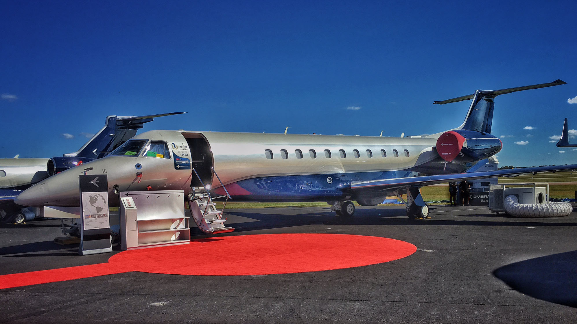 The Legacy 650E was unveiled at the National Business Aviation Association's annual convention in Orlando, Florida. Photo by Al Marsh.