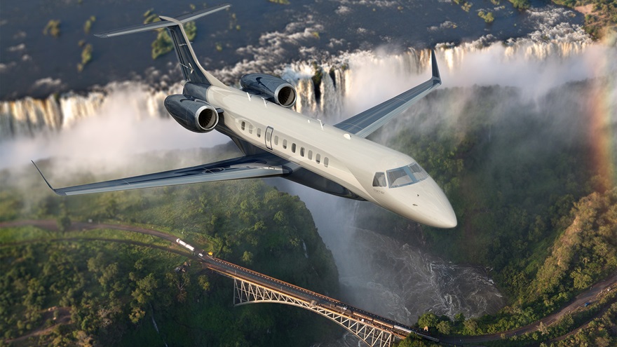 Photo rendering of Embraer Legacy 650E. Image courtesy of Embraer.