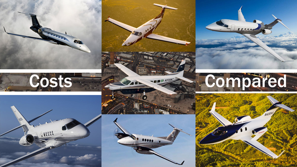 Hourly operating costs of business jets and turboprops compared.