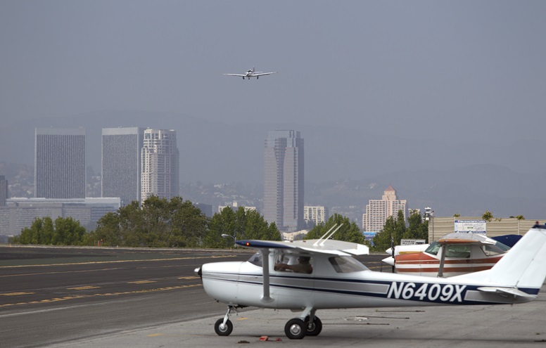 Two weeks after the FAA reiterated its longstanding and unambiguous view that Santa Monica Municipal Airport must continue operating on "fair and reasonable terms" until 2023 at least, the city issued eviction notices targeting both of the airport's fixed base operators, Atlantic Aviation and American Flyers. Photo by Chris Rose.
