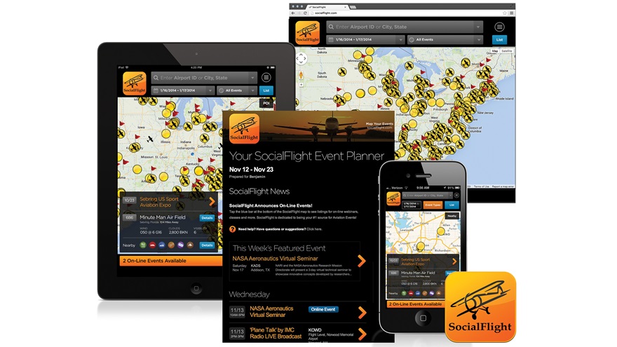 Graphic depicting the new look  of SocialFlight 6.0. Image courtesy of SocialFlight.