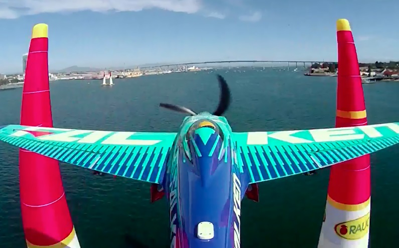 Yoshihide Muroya of Japan performs during the Red Bull Air Race World Championship in San Diego, April 16. Photo courtesy of Red Bull Content Pool