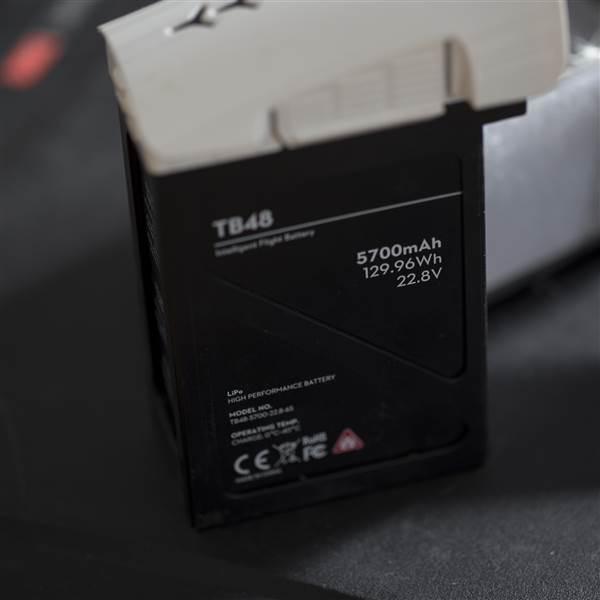 Drone batteries often have their storage capacity printed on the battery, making it simple to check against airline limits. Jim Moore photo. 