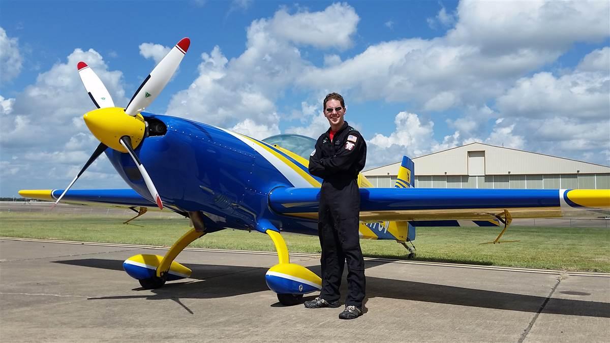 University of North Dakota aerobatic team coach Mike Lents earned a spot on the U.S. Advanced Aerobatics team that will compete at the 2018 World Advanced Aerobatic Championships in Ploiesti, Romania. Photo courtesy of Mike Lents, University of North Dakota.