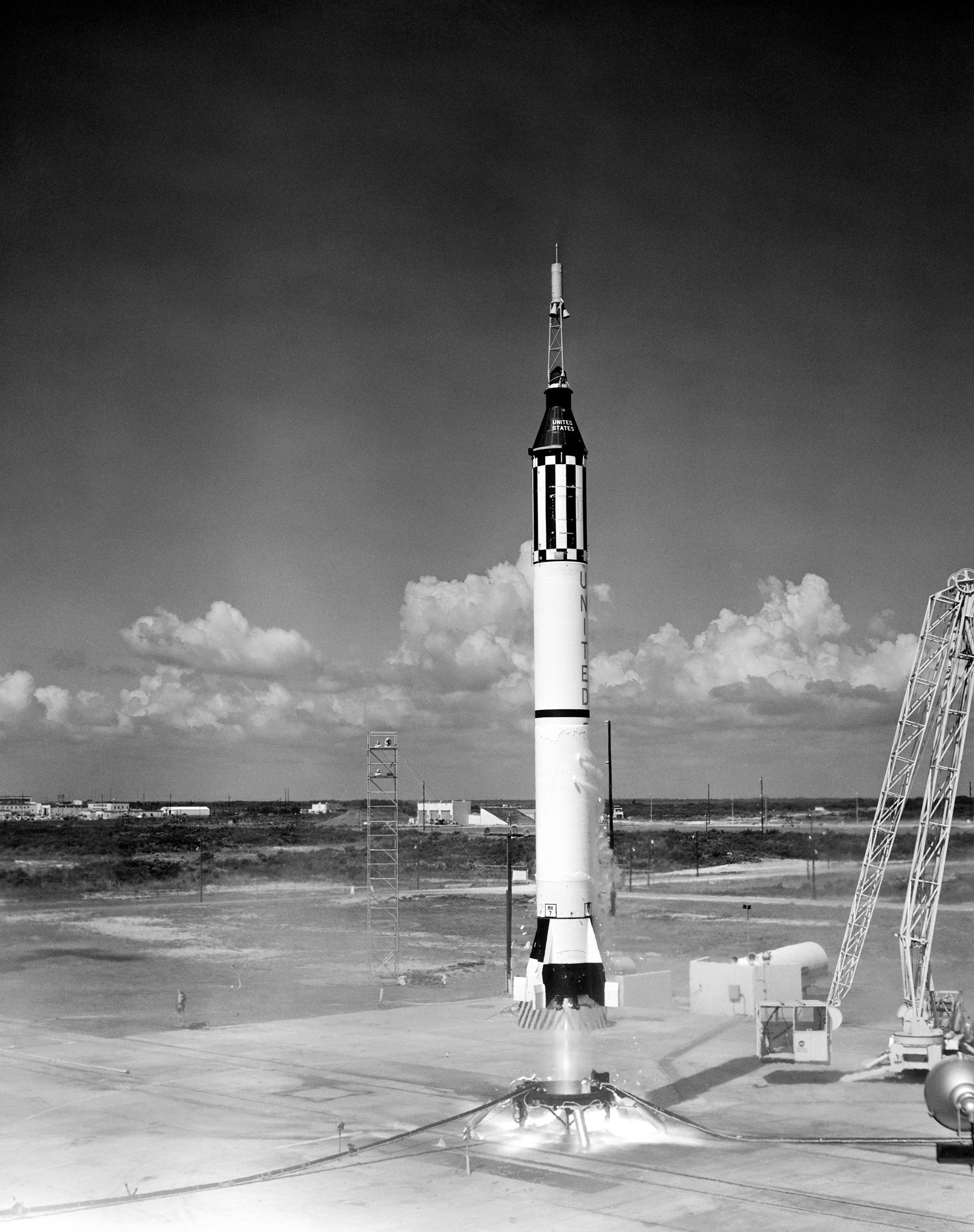 Liftoff of Alan Shepard's Freedom 7 Mission. Photo courtesy of NASA.