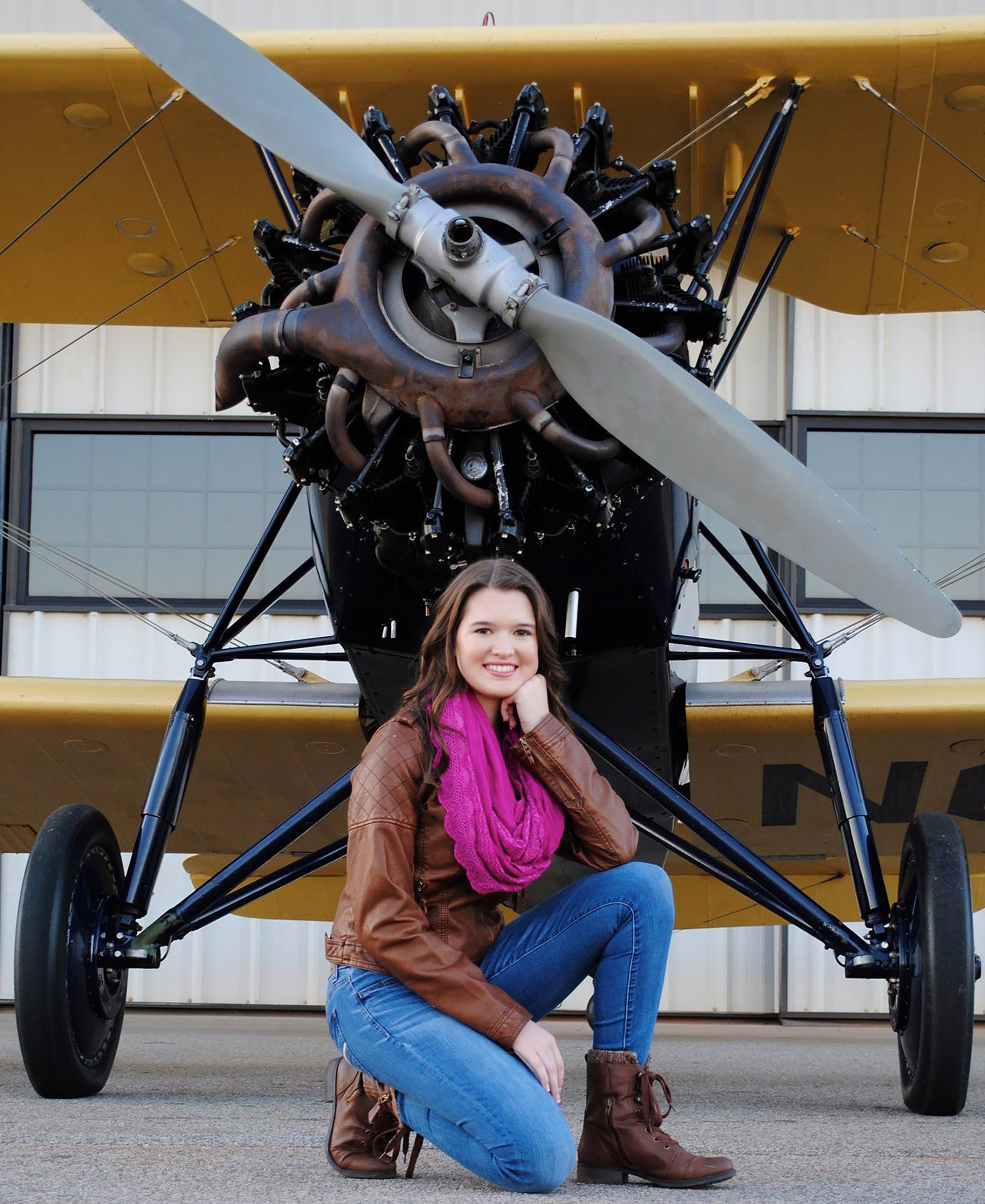 Student pilot Cayla McLeod learned to fly at Peach State Aerodrome in Williamson, Georgia, with instructor and mentor Ron Alexander. Photo courtesy of Cayla McLeod.