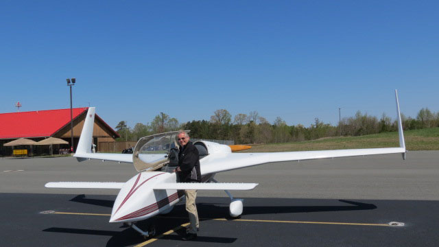 Flight instructor Dave Harvey, pictured here with his Rutan Long-EZ in 2014, celebrates the new BasicMed rule. Photo courtesy of Dave Harvey.