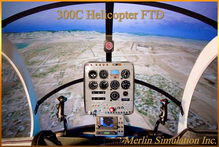 Merlin Simulation, a high-end flight training devices industry player for 20 years, introduced a helicopter-specific S300C simulator as the first of its Pro Series line of simulators. Photo courtesy of Merlin Simulation.