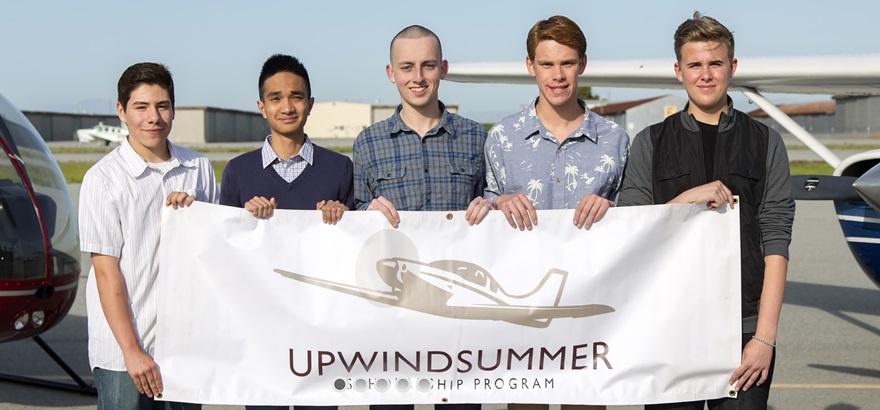 The Upwind Foundation in San Carlos, California, has awarded eight flight training scholarships to high school students since its inception five years ago. Photo courtesy of The Upwind Foundation.