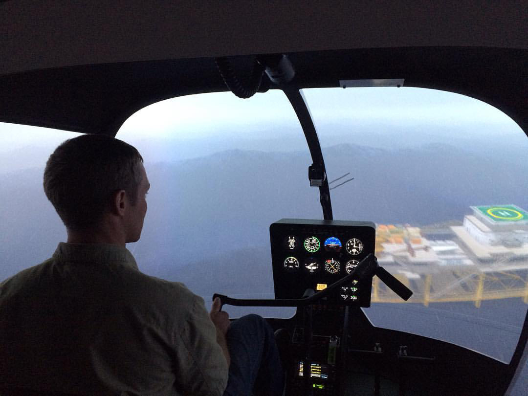 Rotorcraft students train in a Frasca International Level 5 flight simulator. Photo courtesy of Leading Edge Aviation.