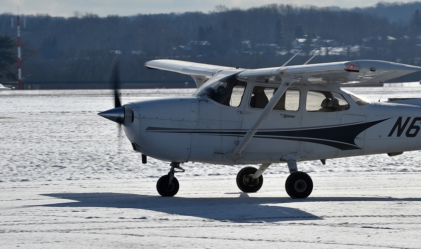 Winter flying presents special challenges in the air and on the ground. Photo by David Tulis.