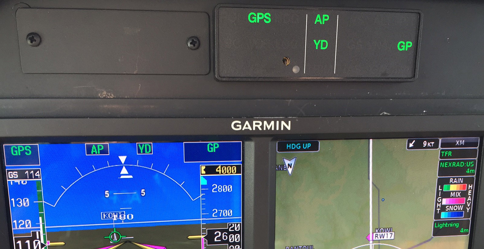 Those using a Garmin G500 or G600 flight display to drive a GFC 600 can choose to have autopilot modes displayed at the top of the primary flight display. An optional standalone mode annunciator panel is also available to assure the selected modes are always in the pilot’s primary field of view. Photo by Tom Haines.
