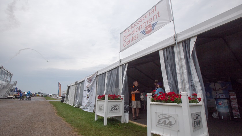 The National Association of Flight Instructors Professional Development Center at EAA AirVenture in Oshkosh, Wisconsin. Jim Moore photo.