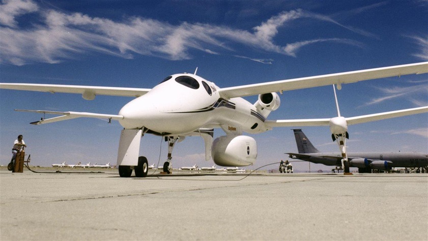 Proteus, photographed here in 1999, has carried a variety of scientific research payloads. NASA photo. 