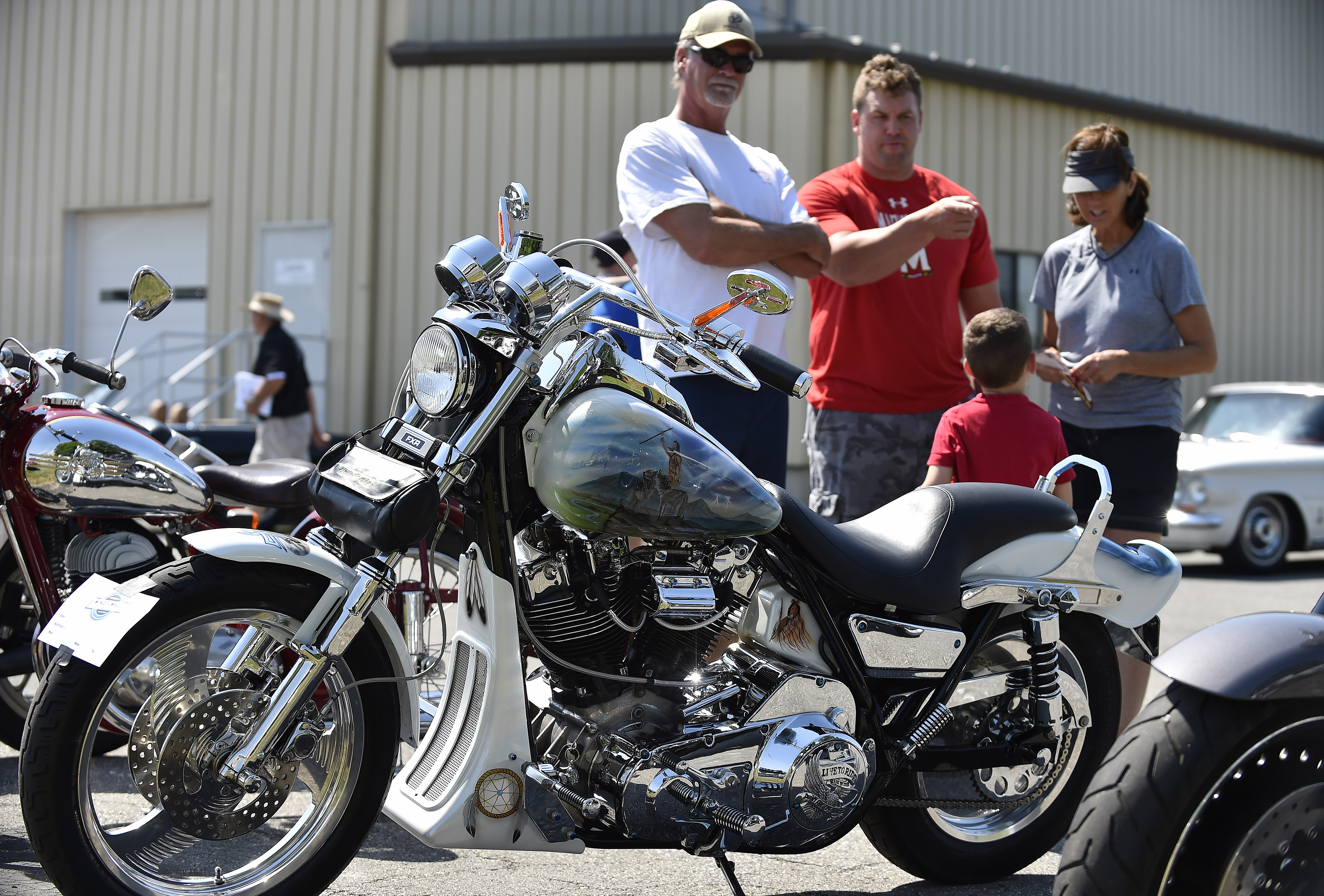 A Harley-Davidson named 'Tator' was the best-in-show motorcycle winner during the Wings 'n Wheels showcase. Photo by David Tulis.
