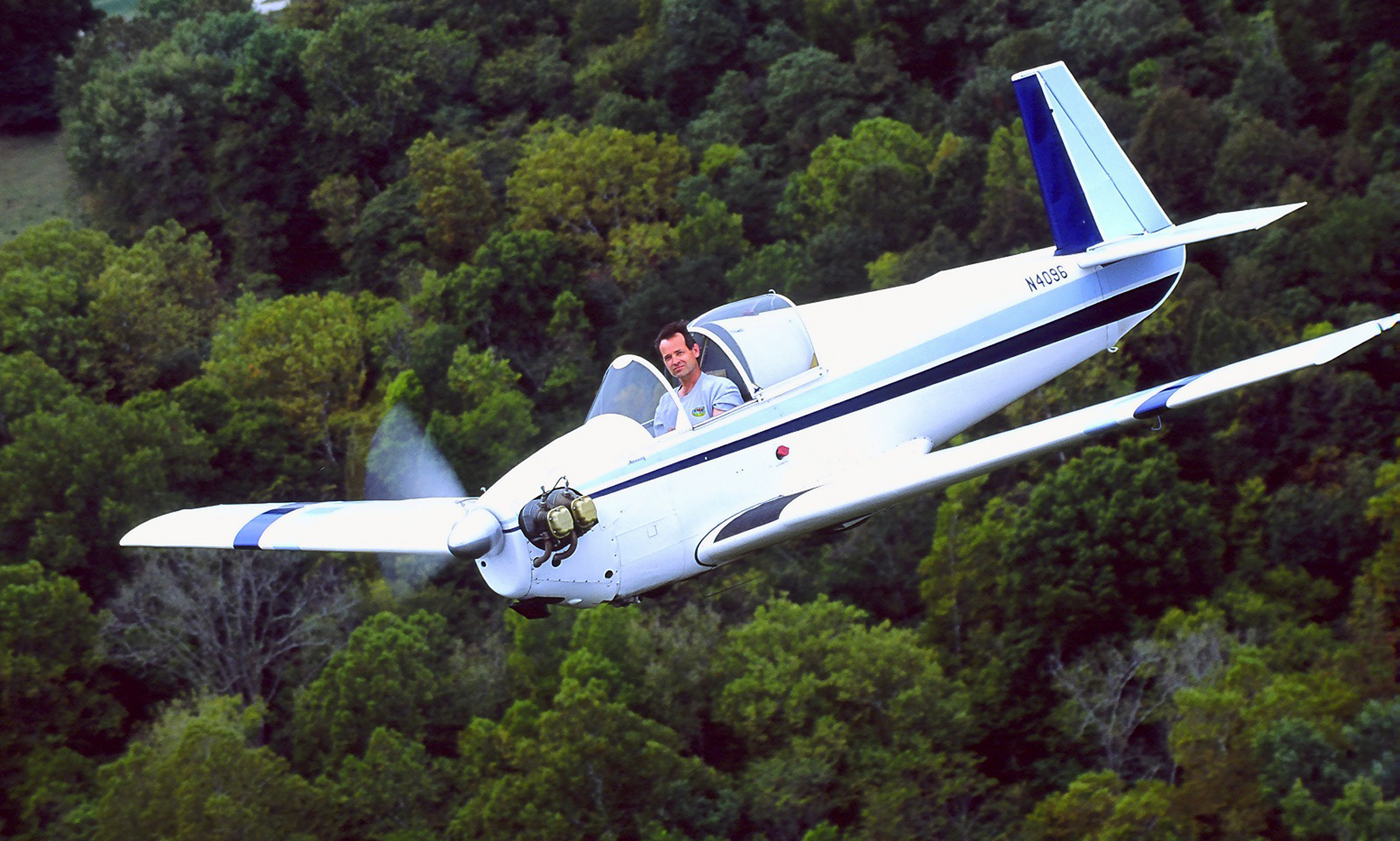 According to the Mooney Mite website maintained by aficionado Dave Rutherford, the single-seat M18 was designed with with retractable tricycle landing gear, a wooden wing, and wooden empennage, and was one of the most efficient airplanes of its day. Photo courtesy of Dave Rutherford.