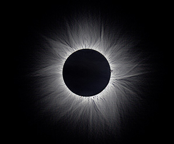 The photographer processed 6 images at different exposure levels to find hidden detail in this view of the Sun's corona during a total solar eclipse in 2012. Photo by Nicholas Jones.